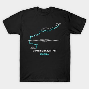 Route Map of the Benton McKaye Trail T-Shirt